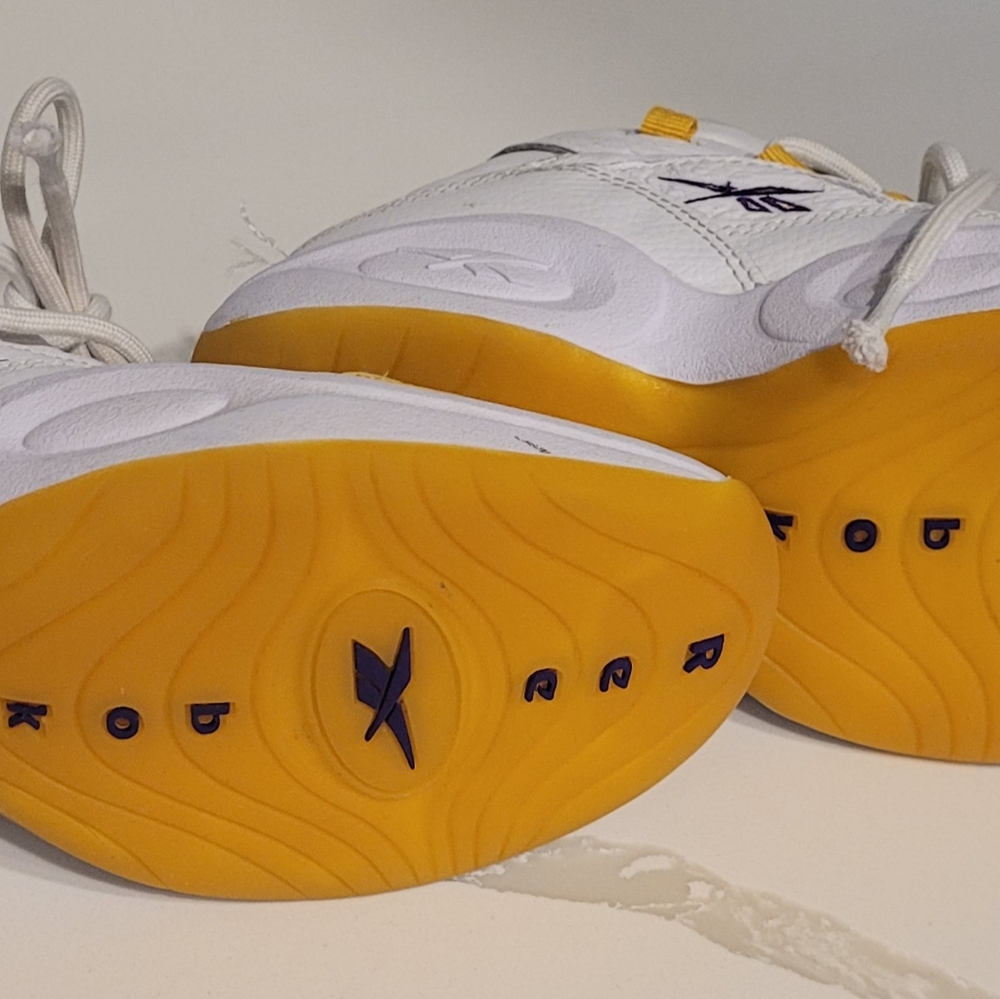 Kids Reebok Question Mid Yellow Toe - Picture 3 of 3